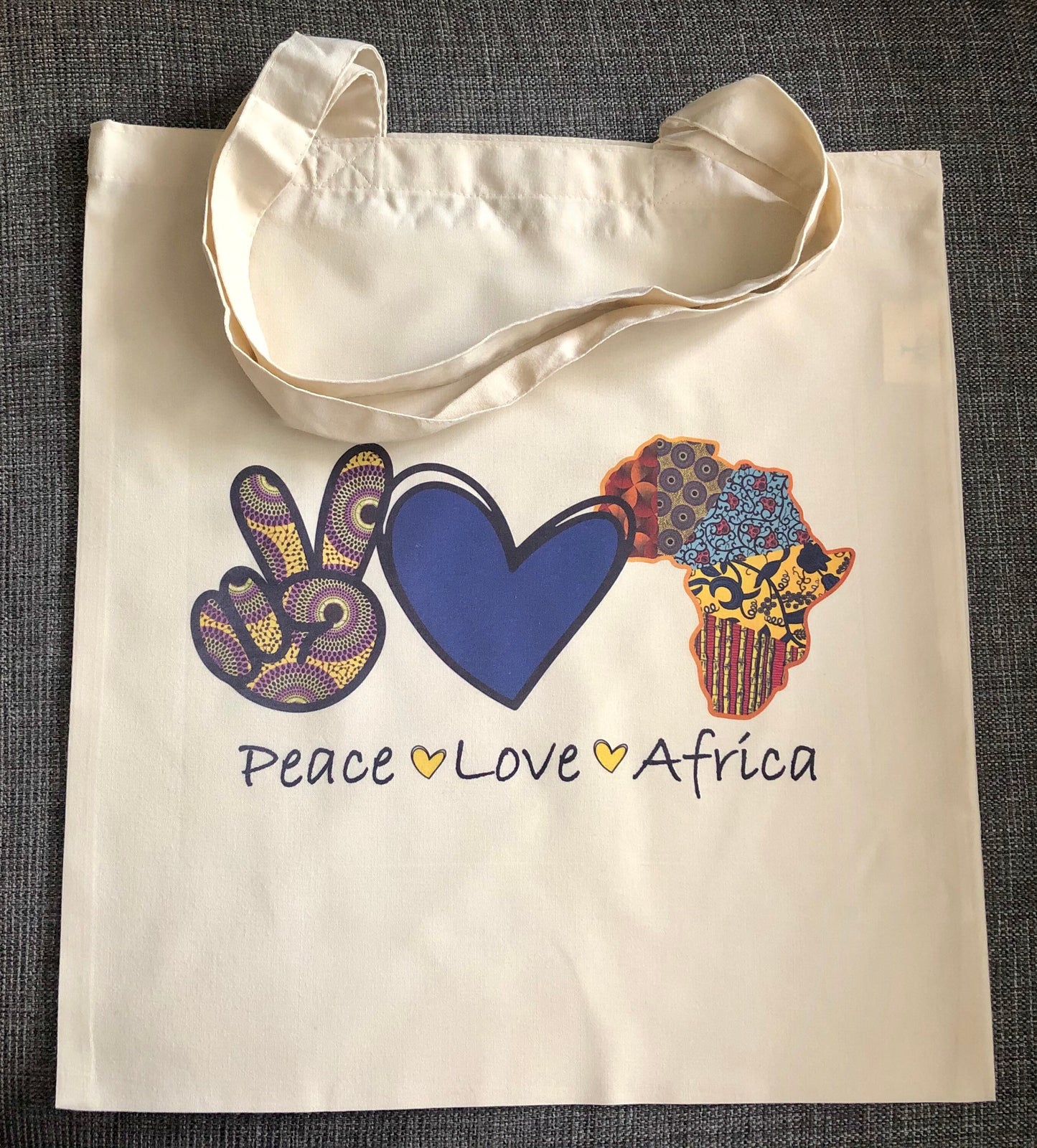 Peace - Love - Africa tote bag