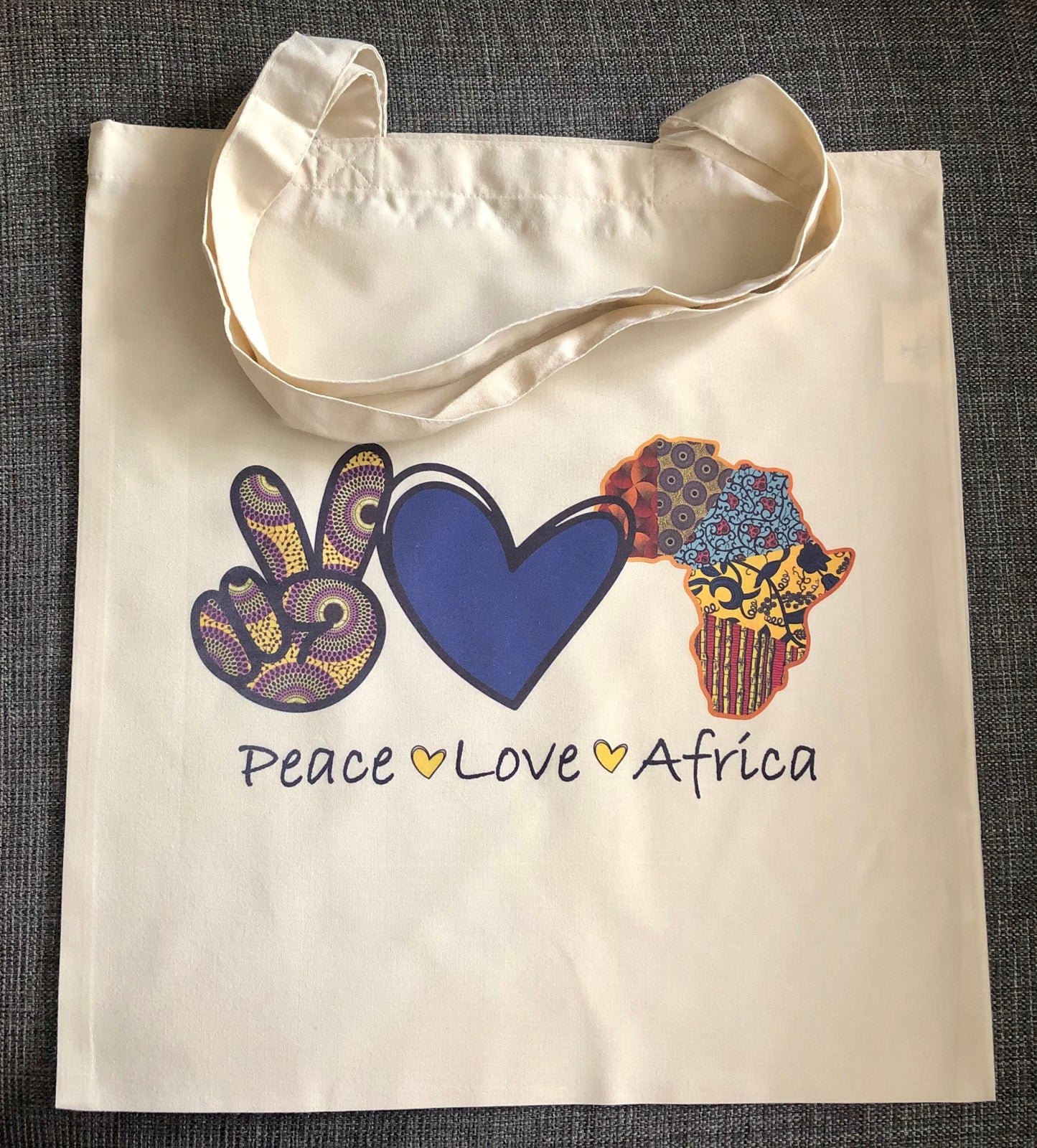 Peace - Love - Africa tote bag