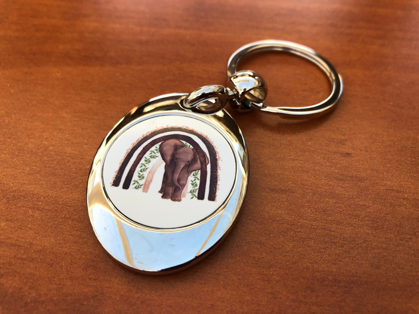 Elephant / Giraffe / Zebra / Leopard Safari Trolley Token Keyring Tag UK