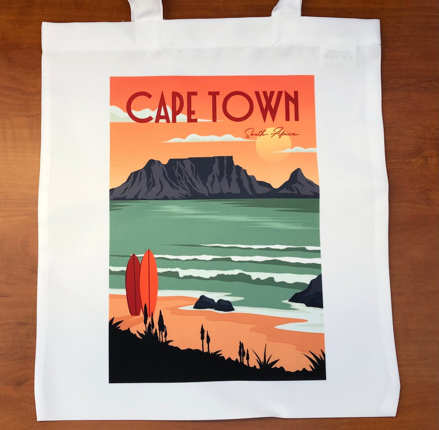 Vintage Cape Town Poster tote bag
