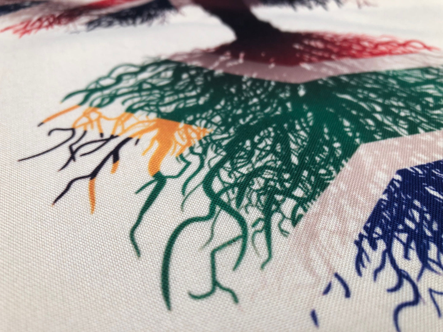 Fabric bag South African roots United Kingdom Union Jack natural fabric tote bag. Flag Art.