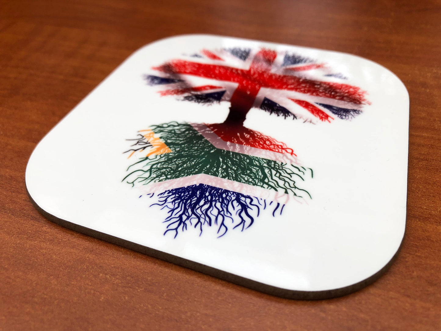 Coaster Heritage design South African roots British Grown coaster ( 9x9cm )