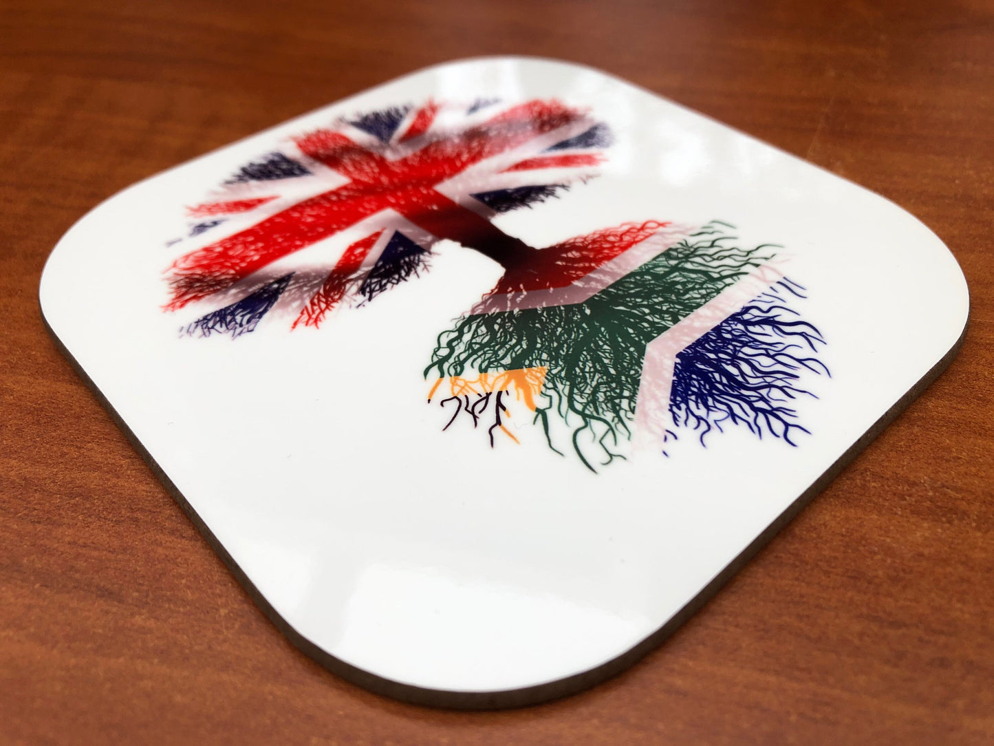 Coaster Heritage design South African roots British Grown coaster ( 9x9cm )