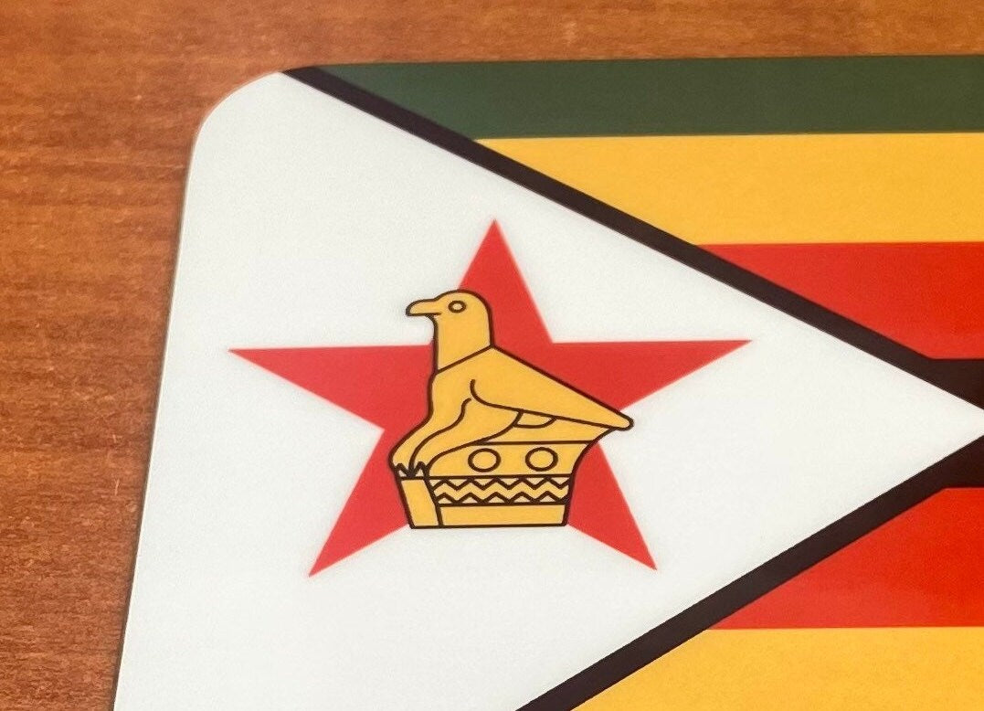 Coaster Zimbabwe flag coaster ( 9x9cm )