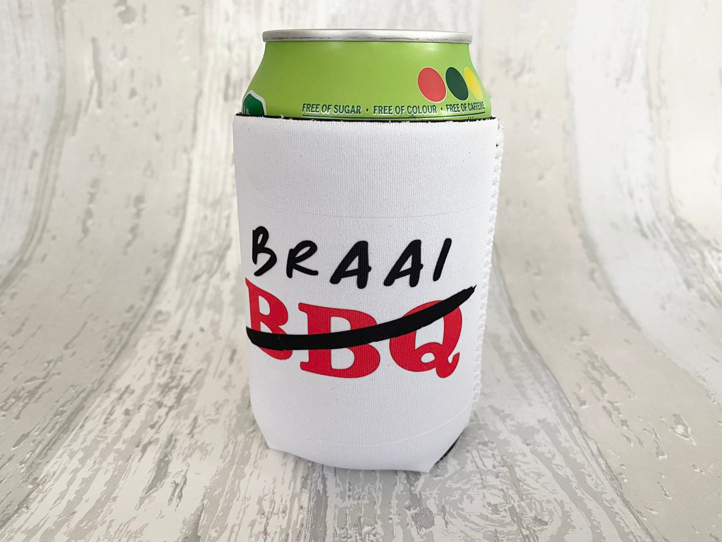 BBQ BRAAI Can sleeve Can Cooler Barbecue Braai gift South African gift