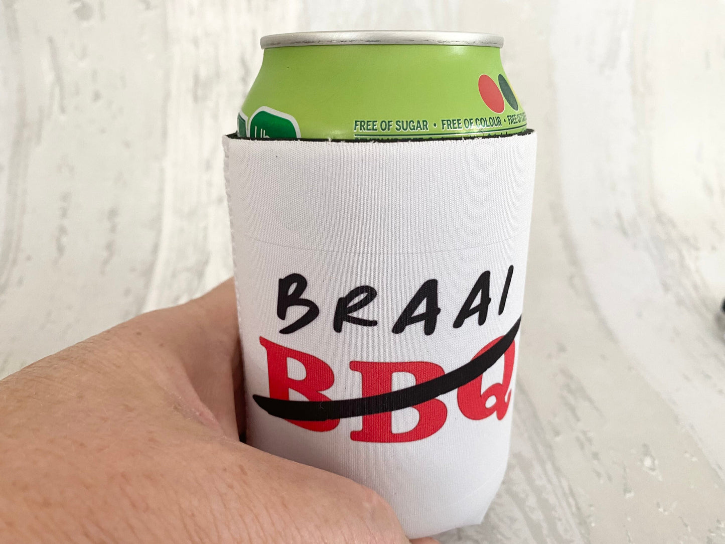 BBQ BRAAI Can sleeve Can Cooler Barbecue Braai gift South African gift