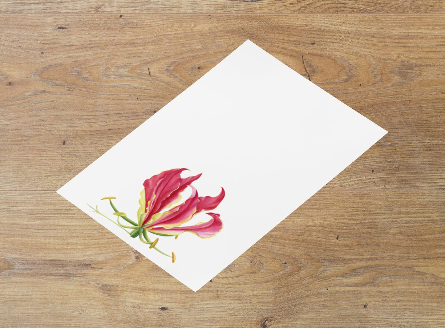 Flame Lily Tea Towel Gloriosa superba Zimbabwe Brightly Flame Lily fabric kitchen / bar towel / dish towel housewarming birthday gift