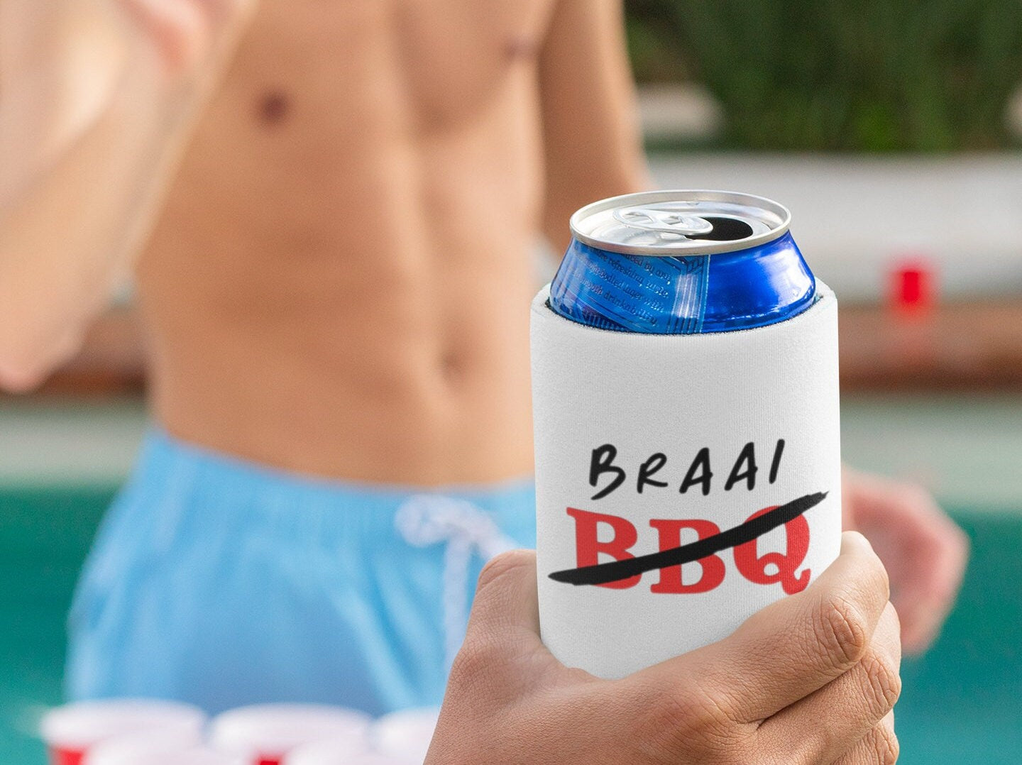BBQ BRAAI Can sleeve Can Cooler Barbecue Braai gift South African gift