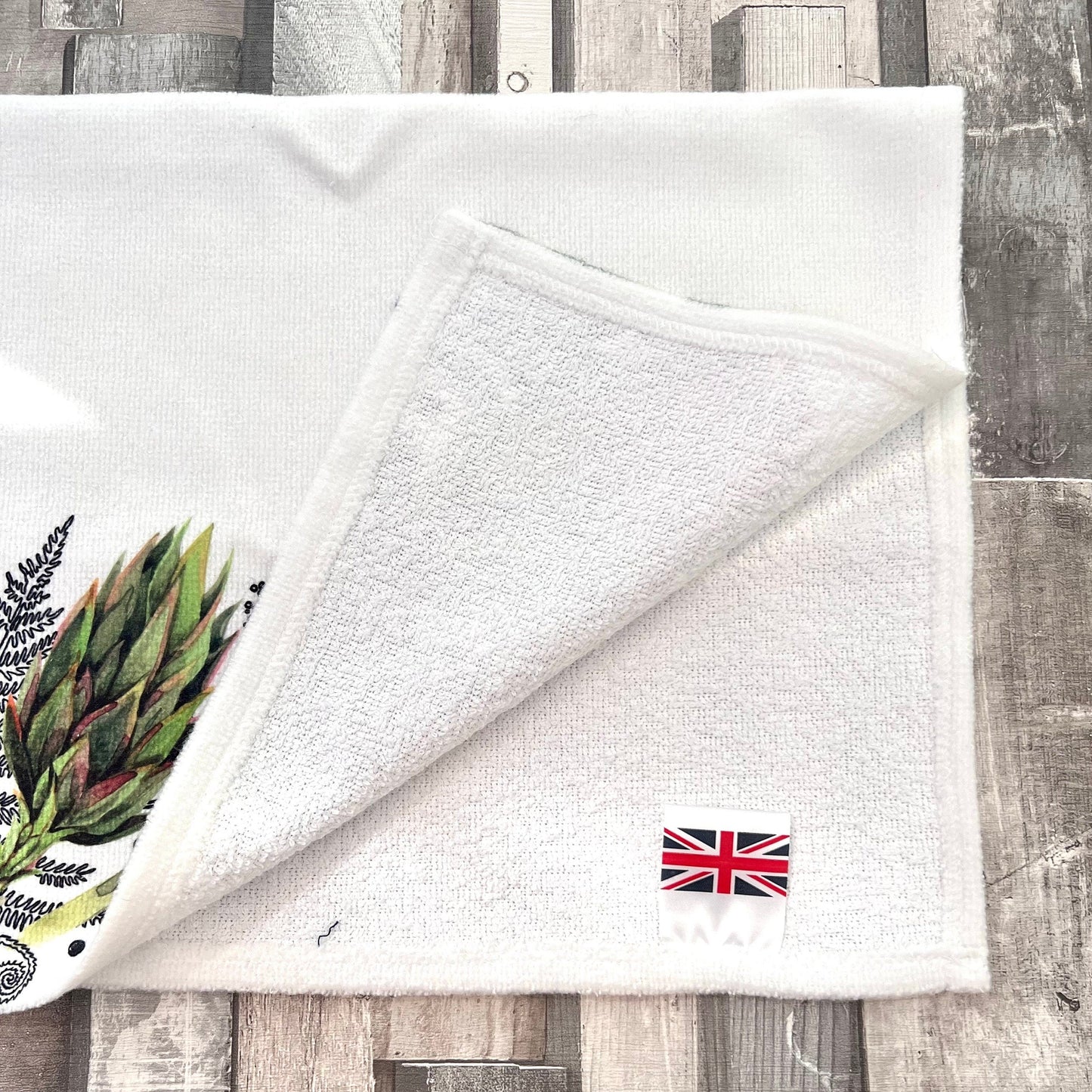 Kitchen Tea bar hand towel Protea South African flowers vintage floral housewarming bridal shower gift