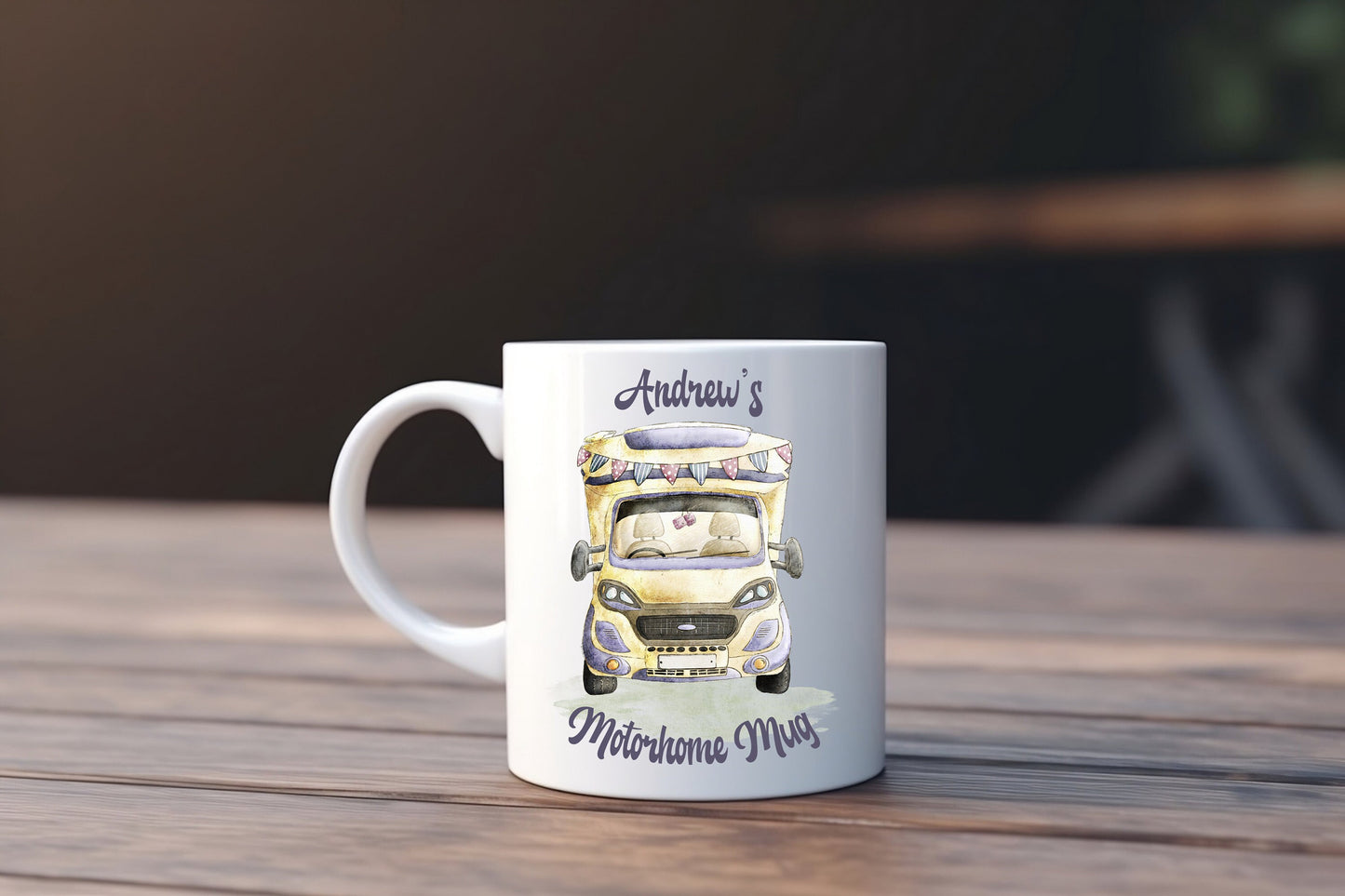 Motorhome Mug Personalised Caravan Campervan RV Gift Day Mother's Father's Day Traveller Road Trip Camping Grandad Grandmother Custom Name