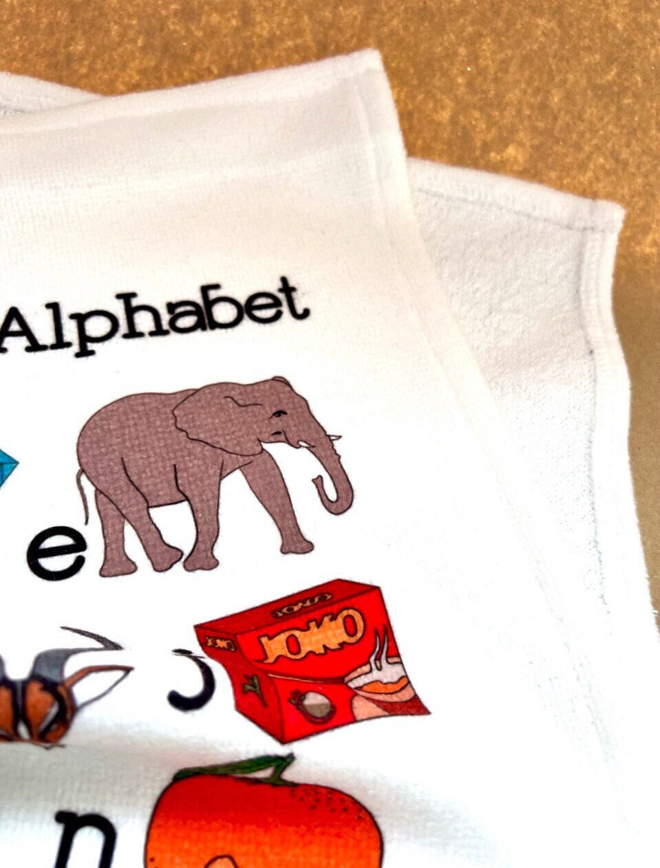 South African Alphabet Tea towel Unique Afrikaans Bar Hand towel Housewarming new Home Kitchen gift flag decoration animals food braai bbq
