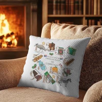 Cushion South Africa 12 Twelve Days of Christmas Pillow Custom Family Gift Proteas Springbok Home Decoration