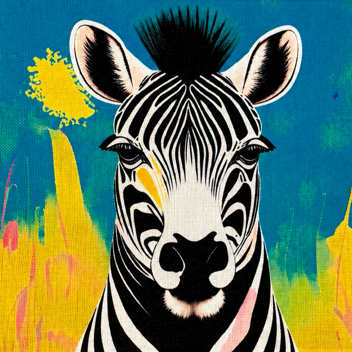 African Safari Linen Placemats – Set of 4 | Vibrant Animal Art Table Decor | Zebra, Lion, Giraffe, Elephant