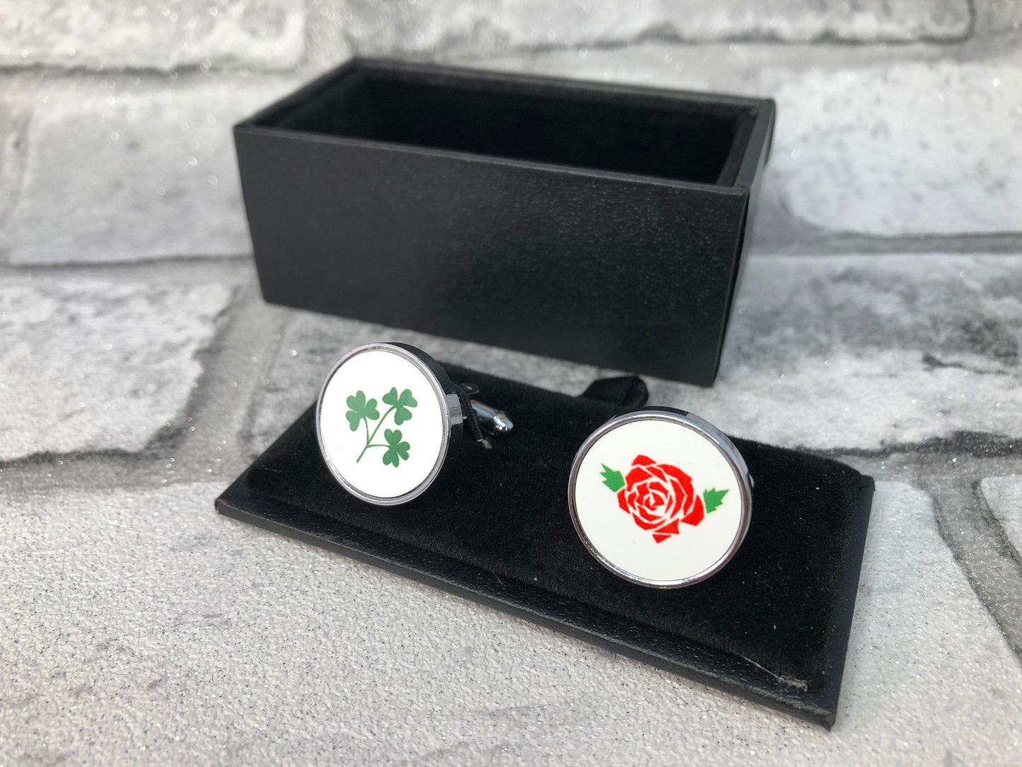 Cuff links Pair of Rugby Nations Cuff-links in display box