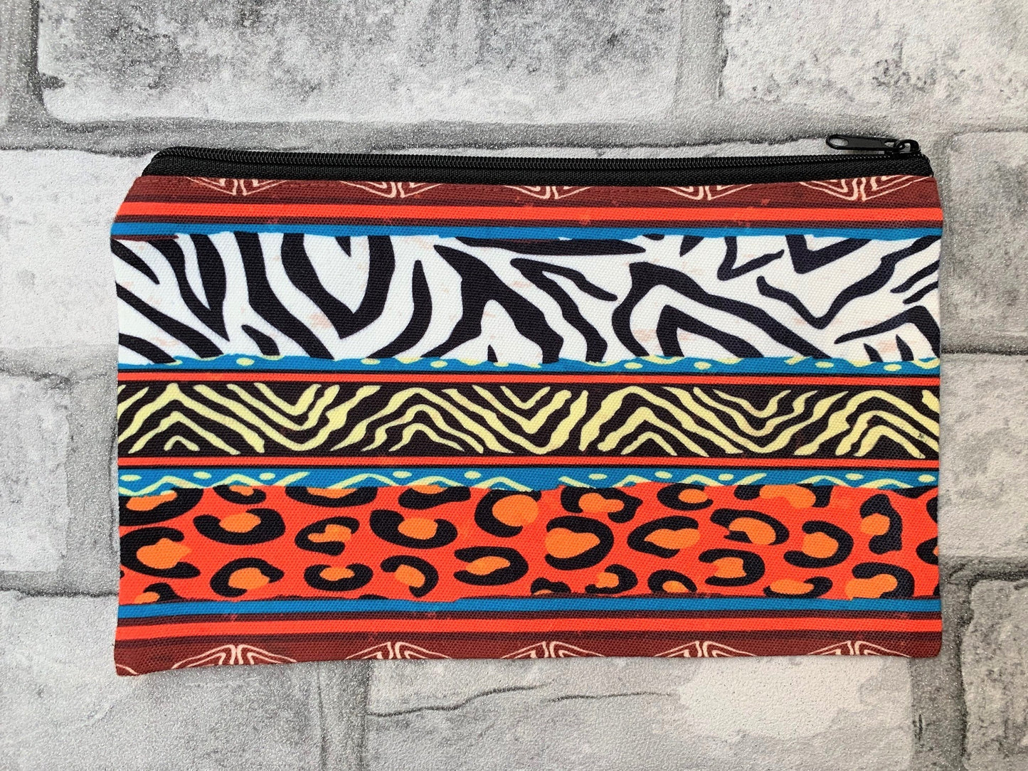 Africa design cosmetic zip case