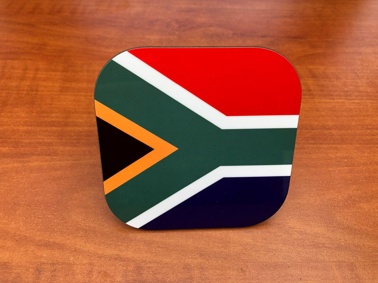 Coasters South African Flag Rainbow Nation. South African coaster. ( 9x9cm )