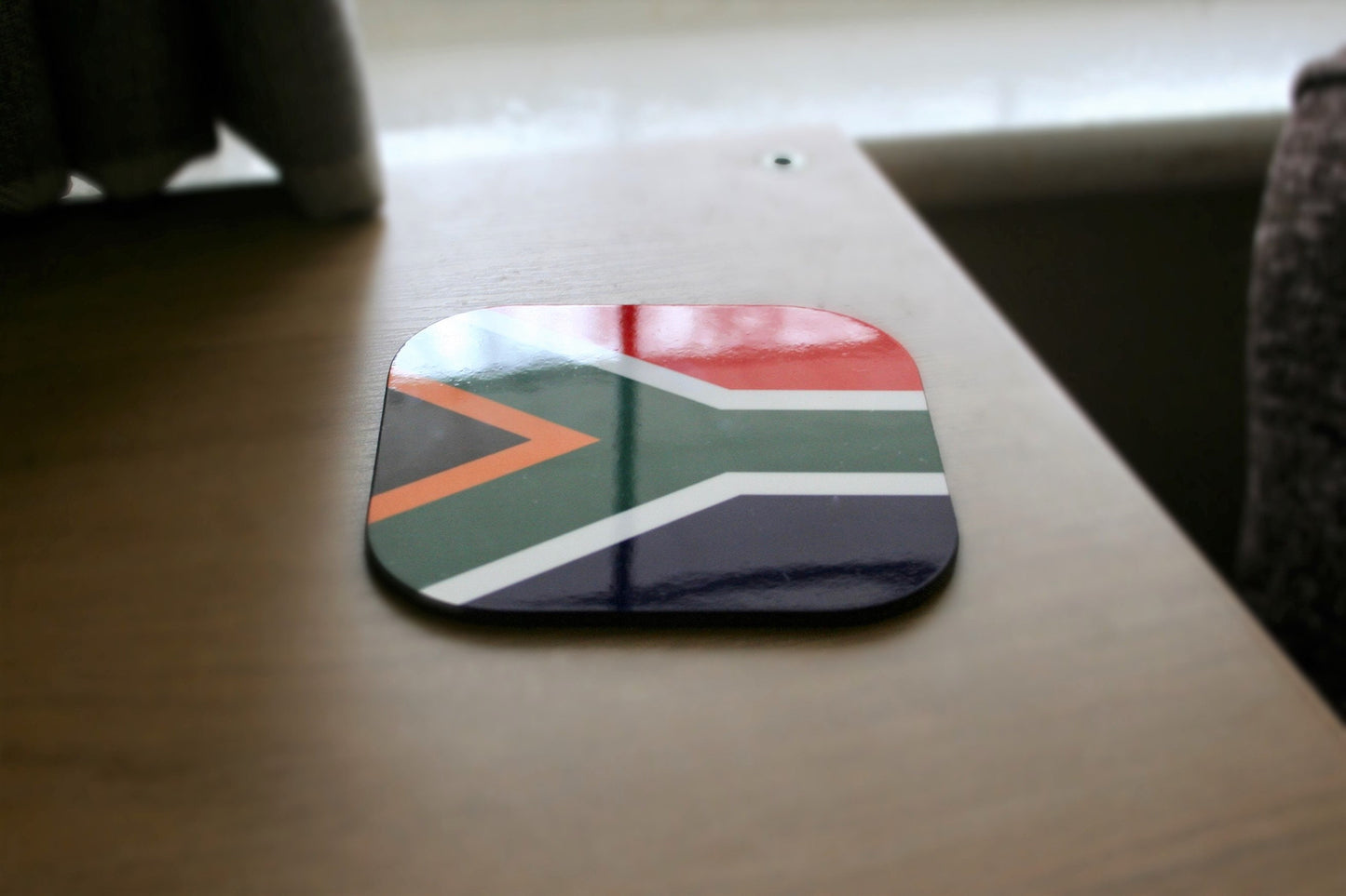 Coasters South African Flag Rainbow Nation. South African coaster. ( 9x9cm )