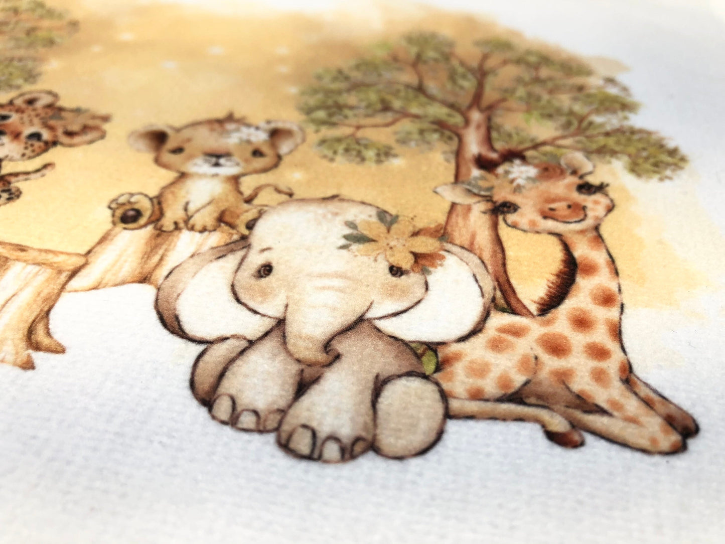 Gender neutral baby gift New Baby gift. Baby's Zebra, Hippo, Leopard, Lion, Elephant and Giraffe flannel. African animals Safari