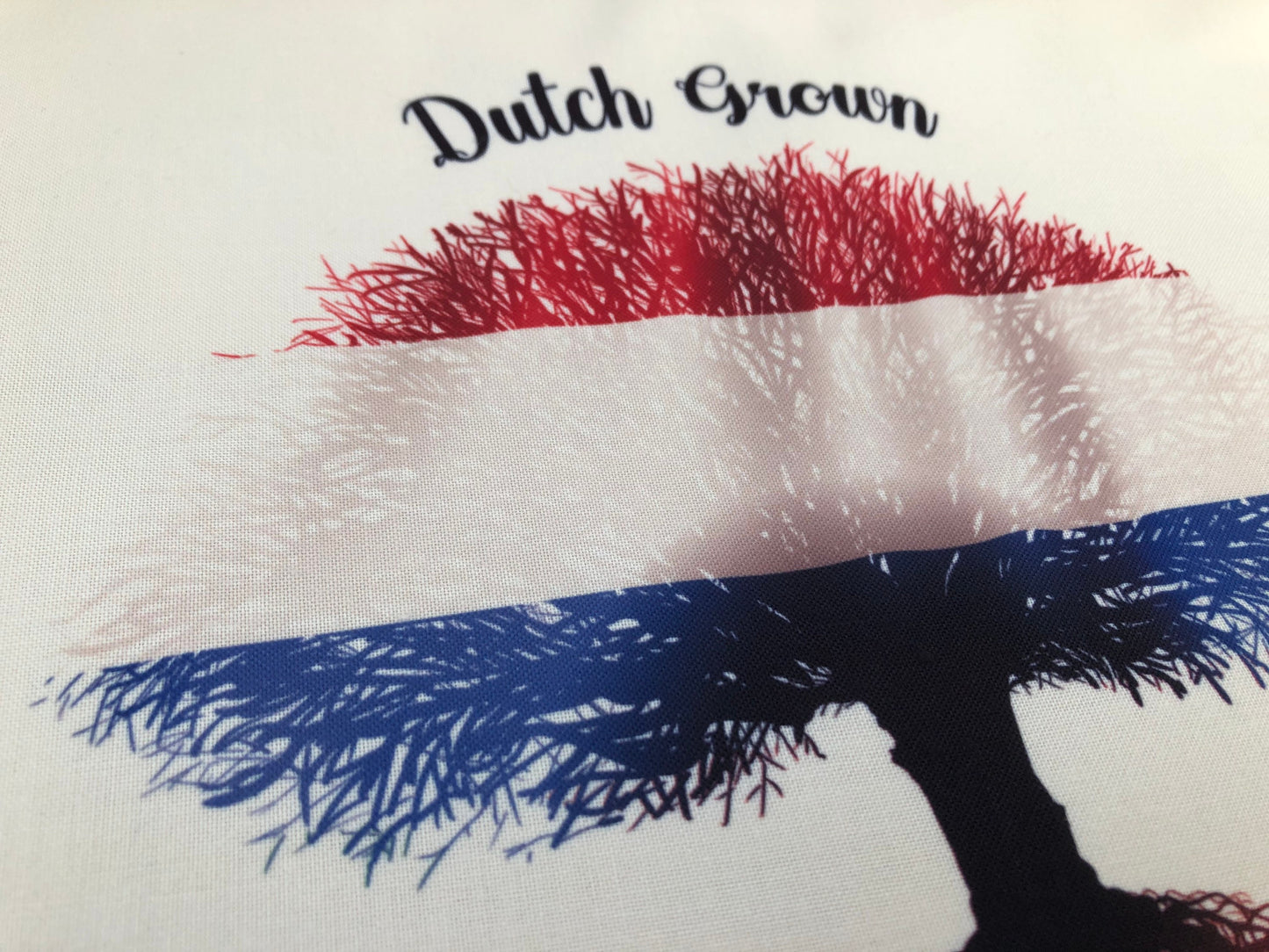 Fabric bag South African Flag The Netherlands 'Dutch Grown with South African Roots' natural fabric tote bag.