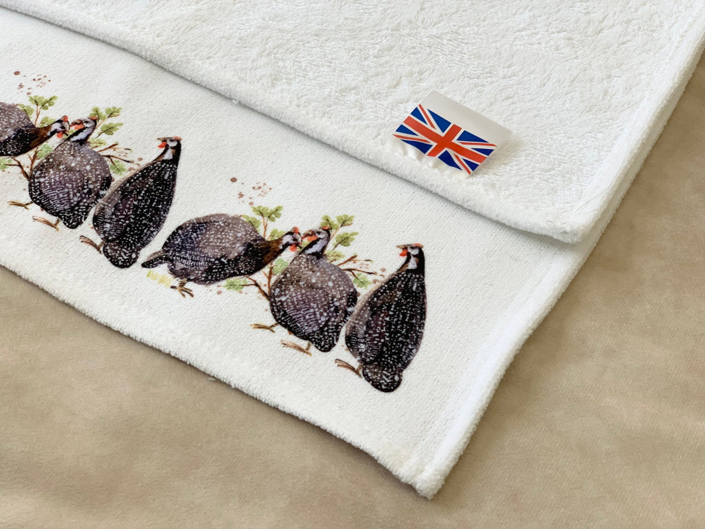 Guinea fowl Guineafowl South African bird Afrikaans Tarentaal kitchen Tea Towel Bar Towel Dish Towel