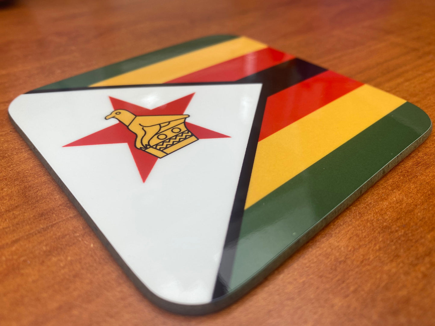 Coaster Zimbabwe flag coaster ( 9x9cm )