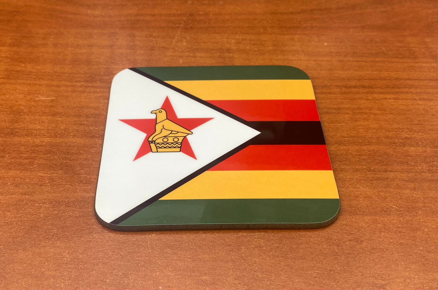 Coaster Zimbabwe flag coaster ( 9x9cm )