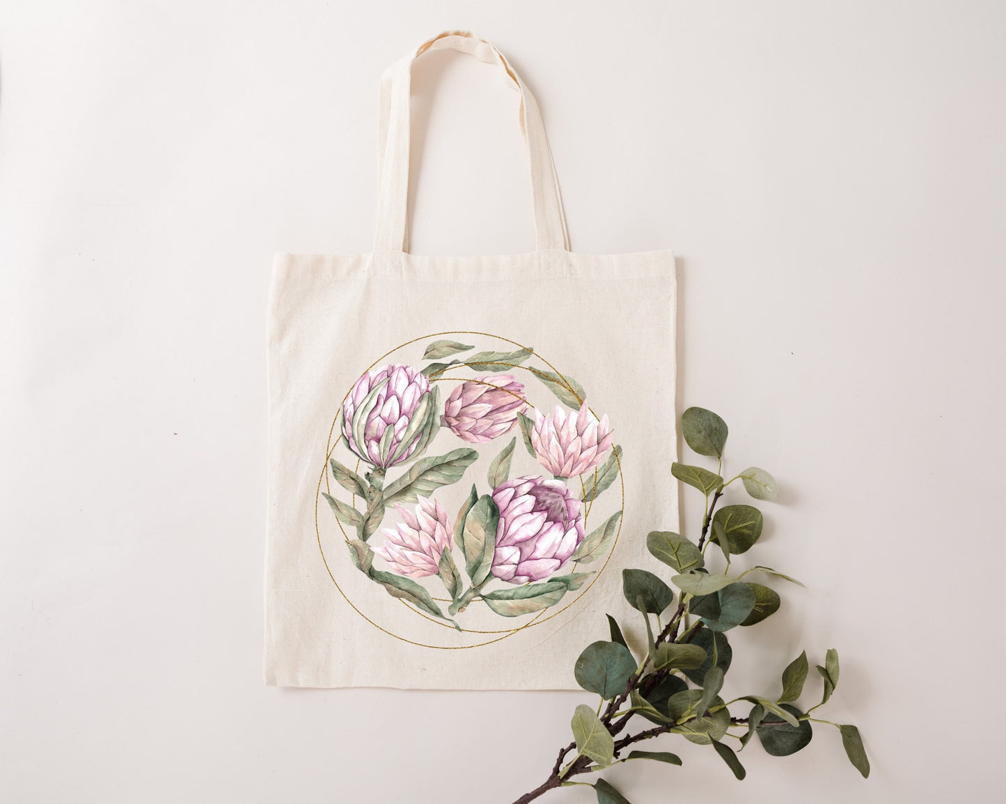 Protea tote bag, protea gift South Africa, protea flower Gift, reusable tote bag, wedding bridesmaid maid of honour gift. Wedding bouquet.