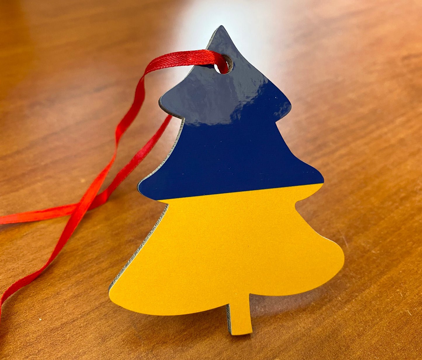 Ukrainian Flag Christmas Tree Ornament, Hanging Decoration