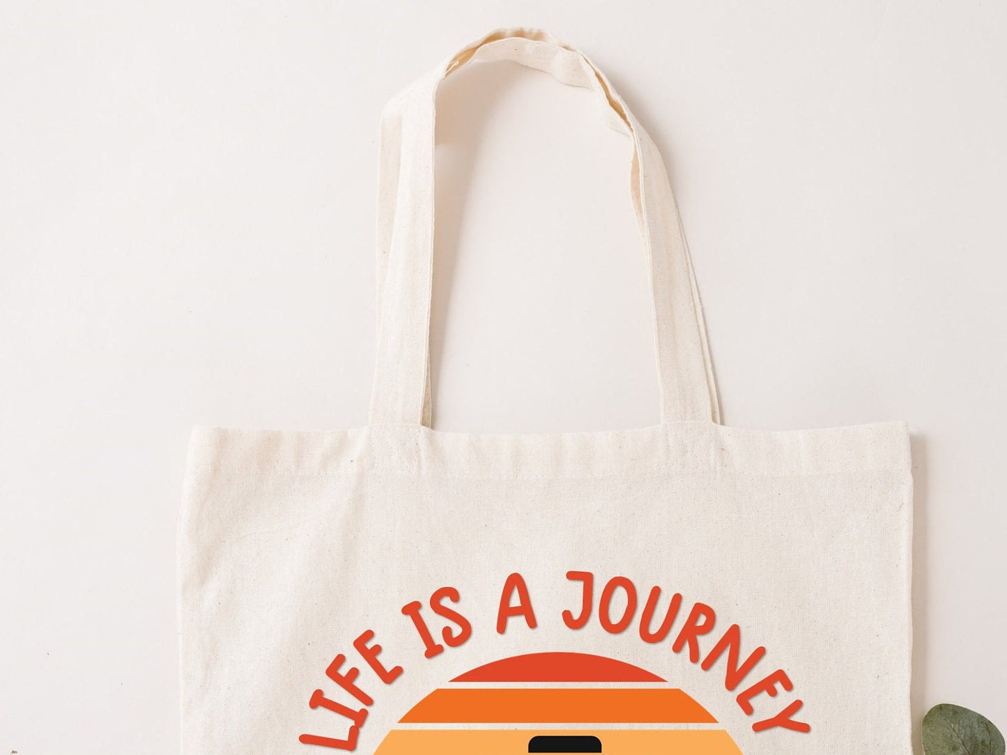 Life is a journey, not a destination Motorhome Caravan natural tone tote bag.