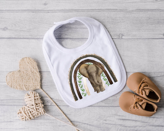 Baby Elephant bib. New baby gift. Pregnancy Announcement.