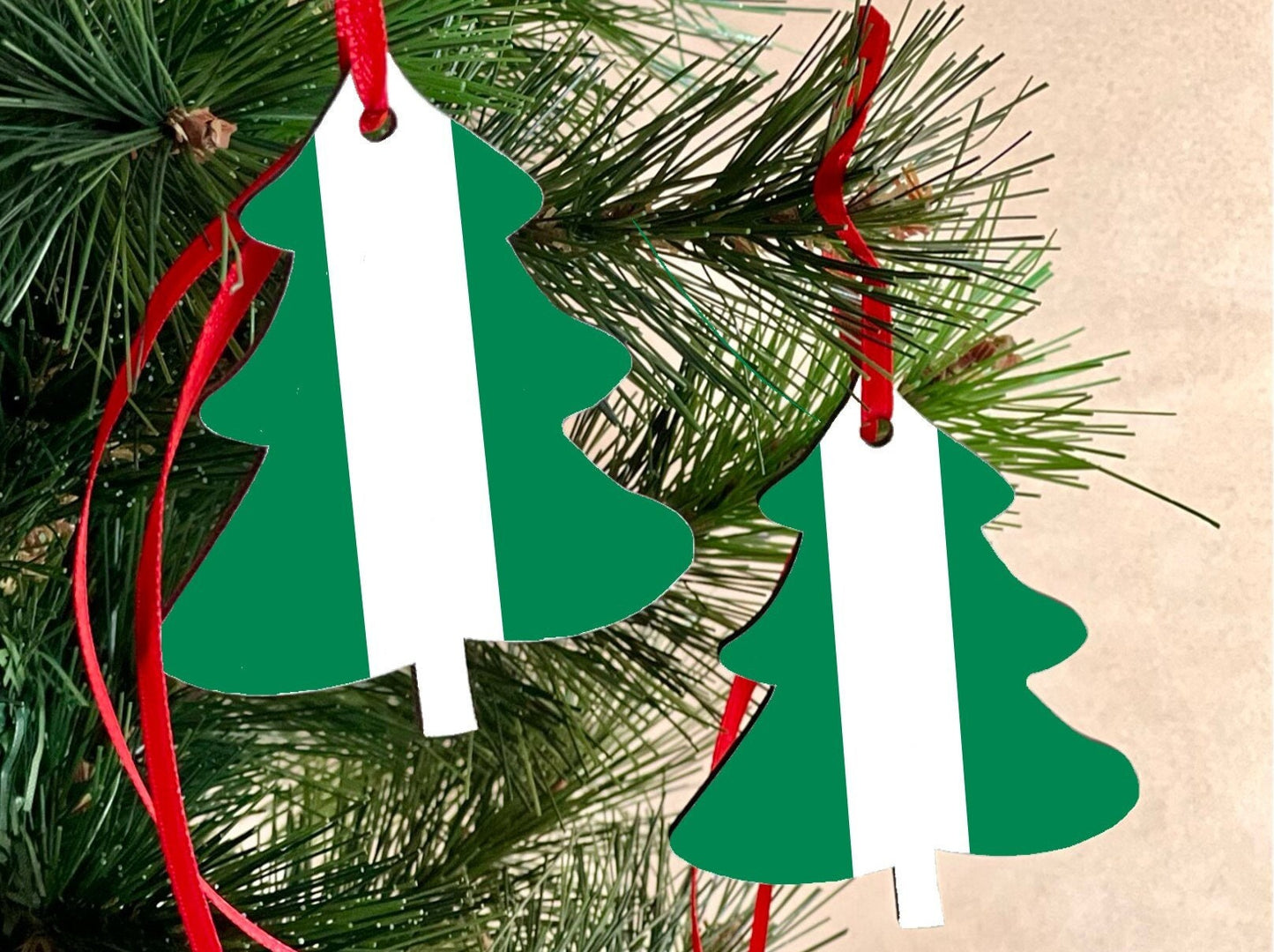 Nigeria Nigerian Christmas Decoration. Tree shaped decoration hanging ornament Bright and colourful.