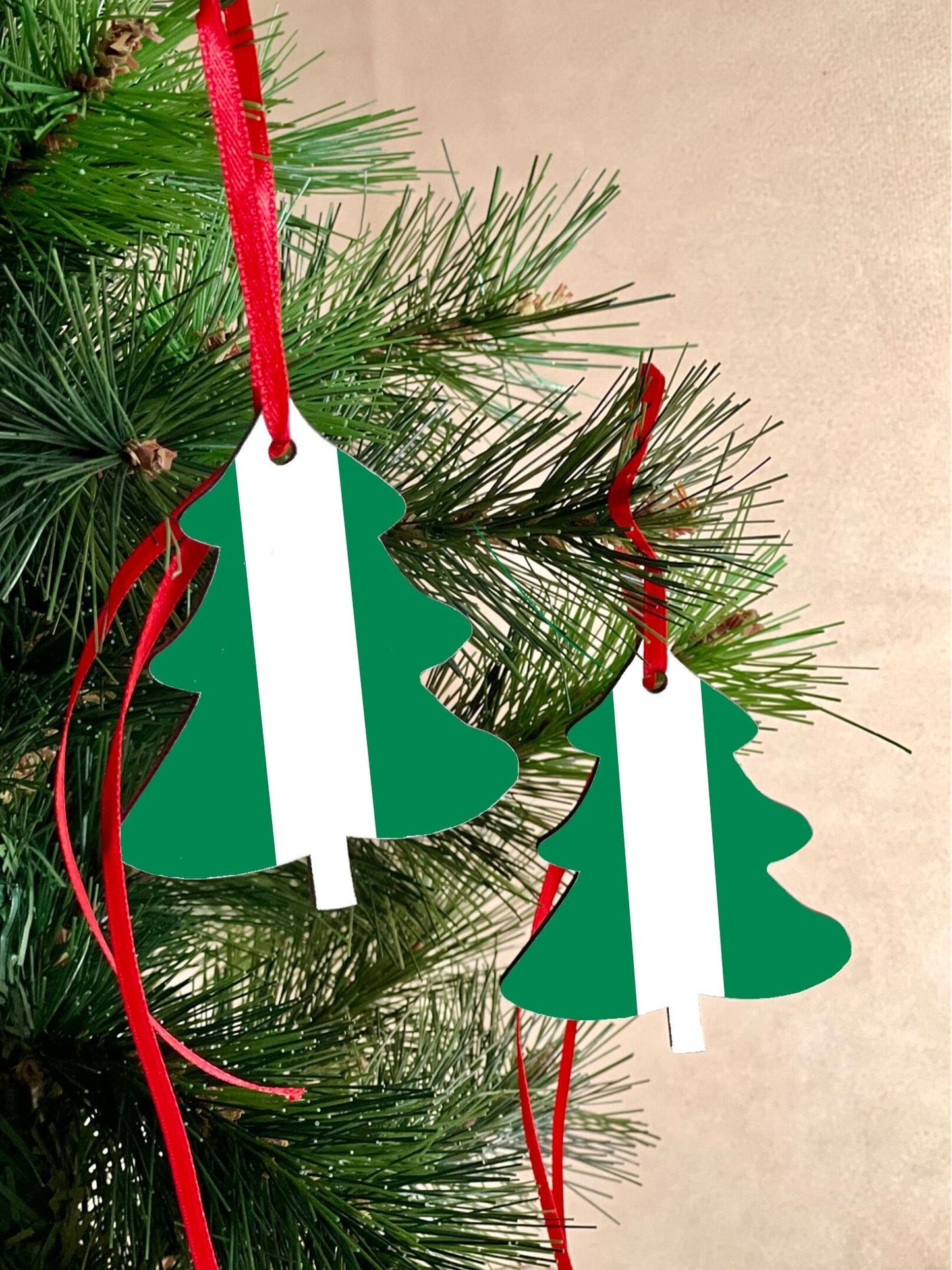 Nigeria Nigerian Christmas Decoration. Tree shaped decoration hanging ornament Bright and colourful.