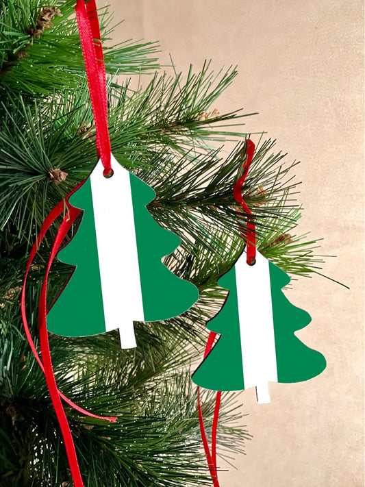 Nigeria Nigerian Christmas Decoration. Tree shaped decoration hanging ornament Bright and colourful.