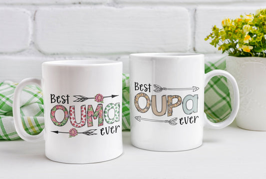 Ouma Oupa mug|Gift for Oupa and Oupa|Best Ouma Oupa Ever|Coffee Tea mug gift for Ouma and Oupa Gift idea|Chritmas gift for Grandparents