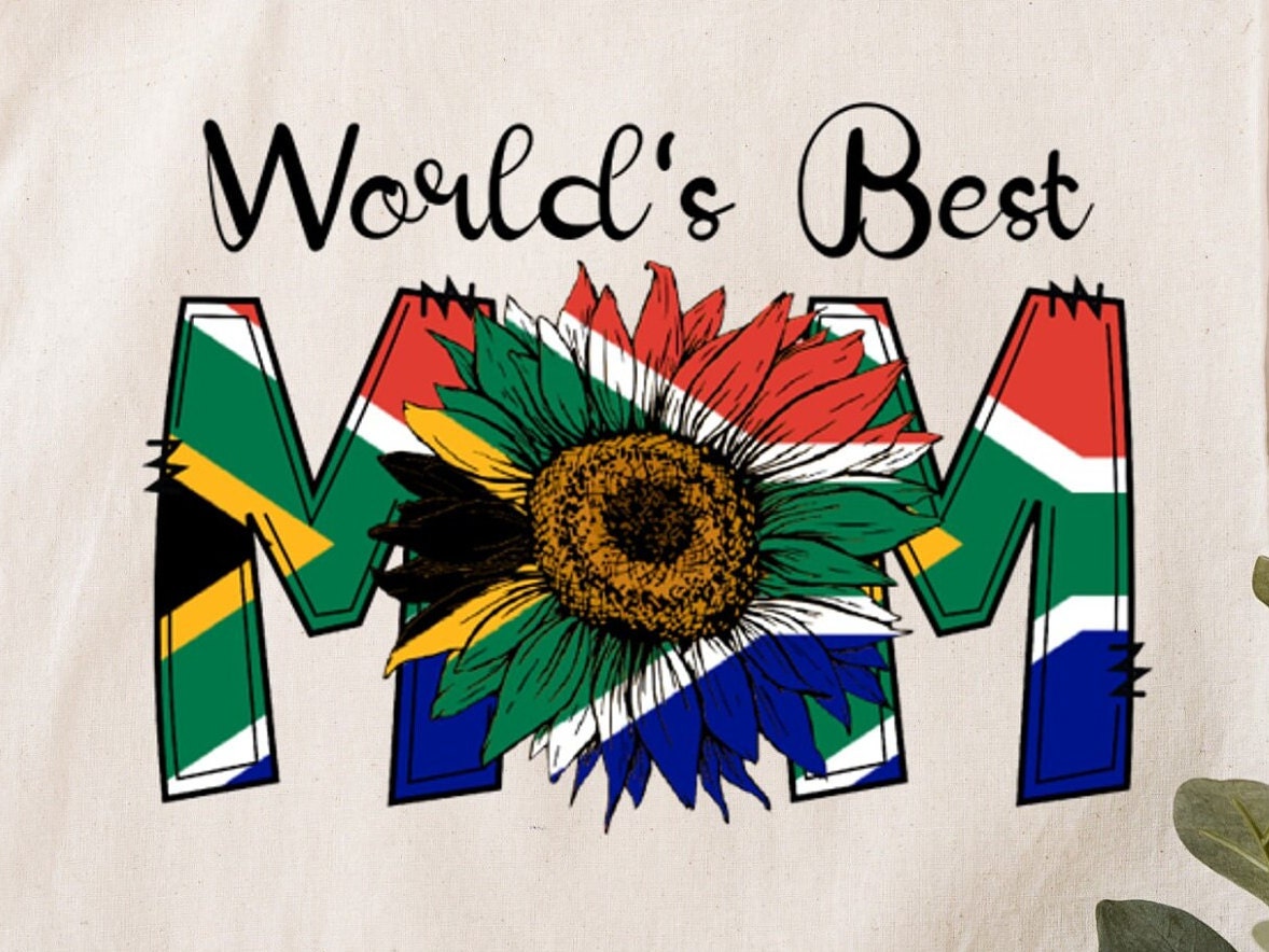 South Africa South African flag World's best Mom Mum tote bag,Mother's day,birthday gift for mom mum