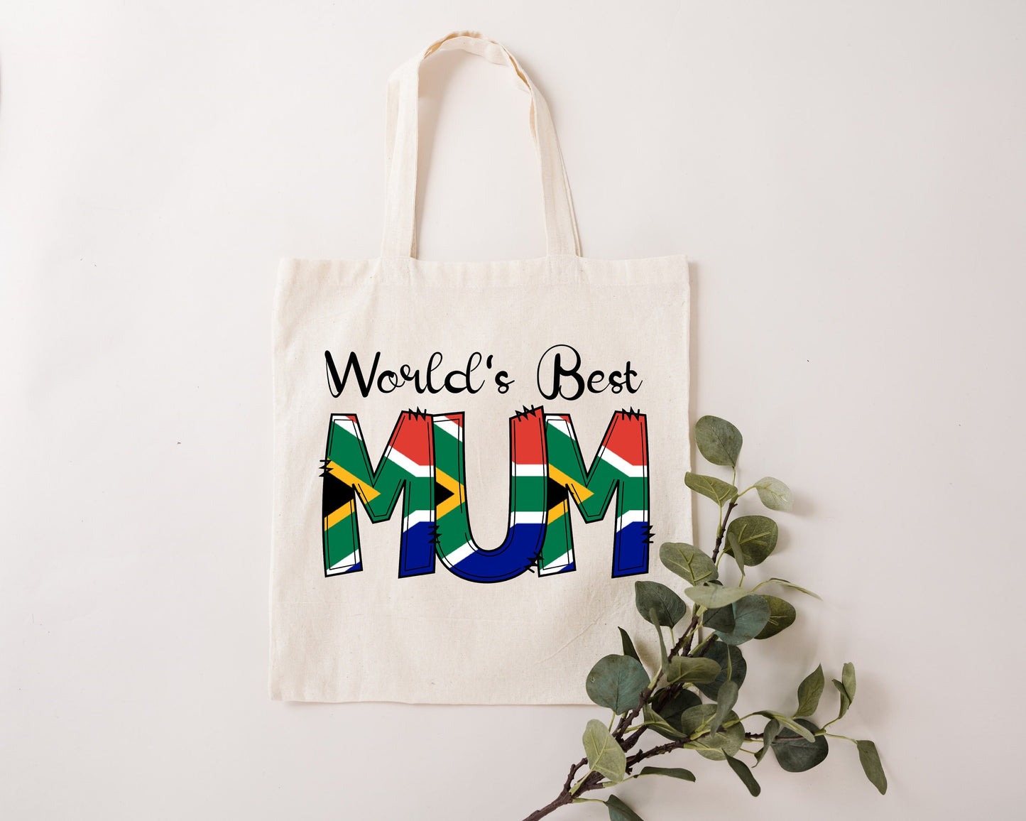 South Africa South African flag World's best Mom Mum tote bag,Mother's day,birthday gift for mom mum