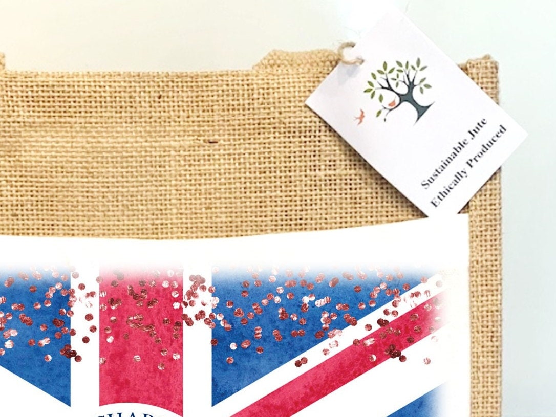 King Charles III Coronation 2023 Hessian Jute Bag-Official emblem-Commemorate royal family souvenir keepsake-Celebrate HM King Charles 3rd