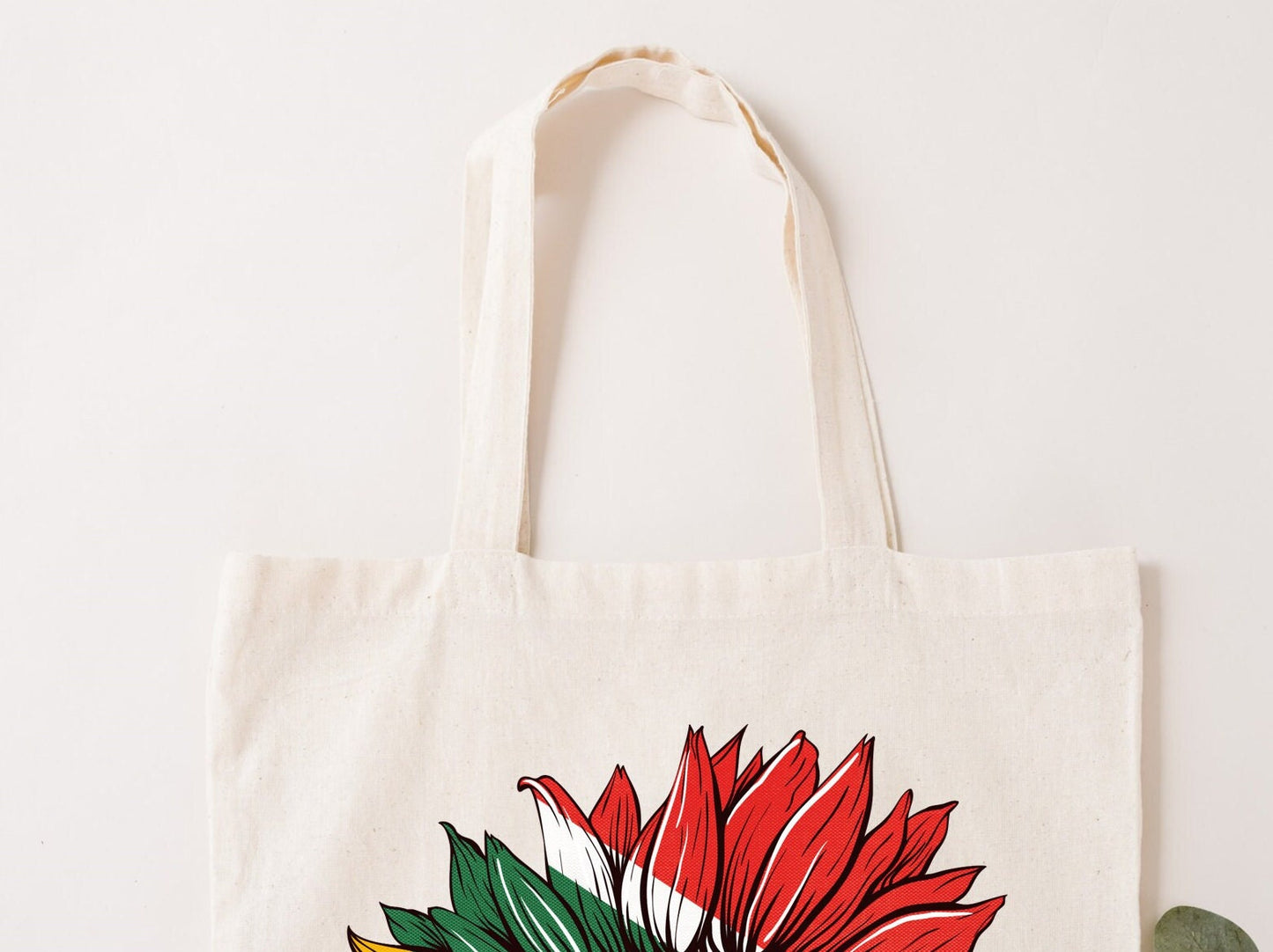 South Africa Rainbow Nation Sunflower reusable bag. Canvas Tote. Flag Art.