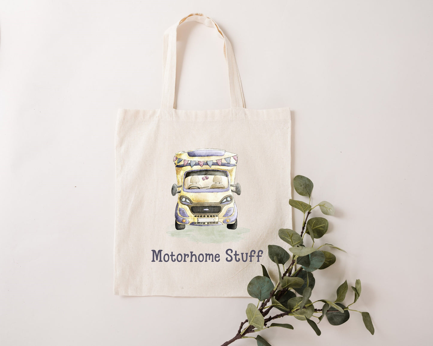 Motorhome Campervan Caravan Camping RV Shopping Tote bag Canvas eco friendly reuseable gift Personalised Custom