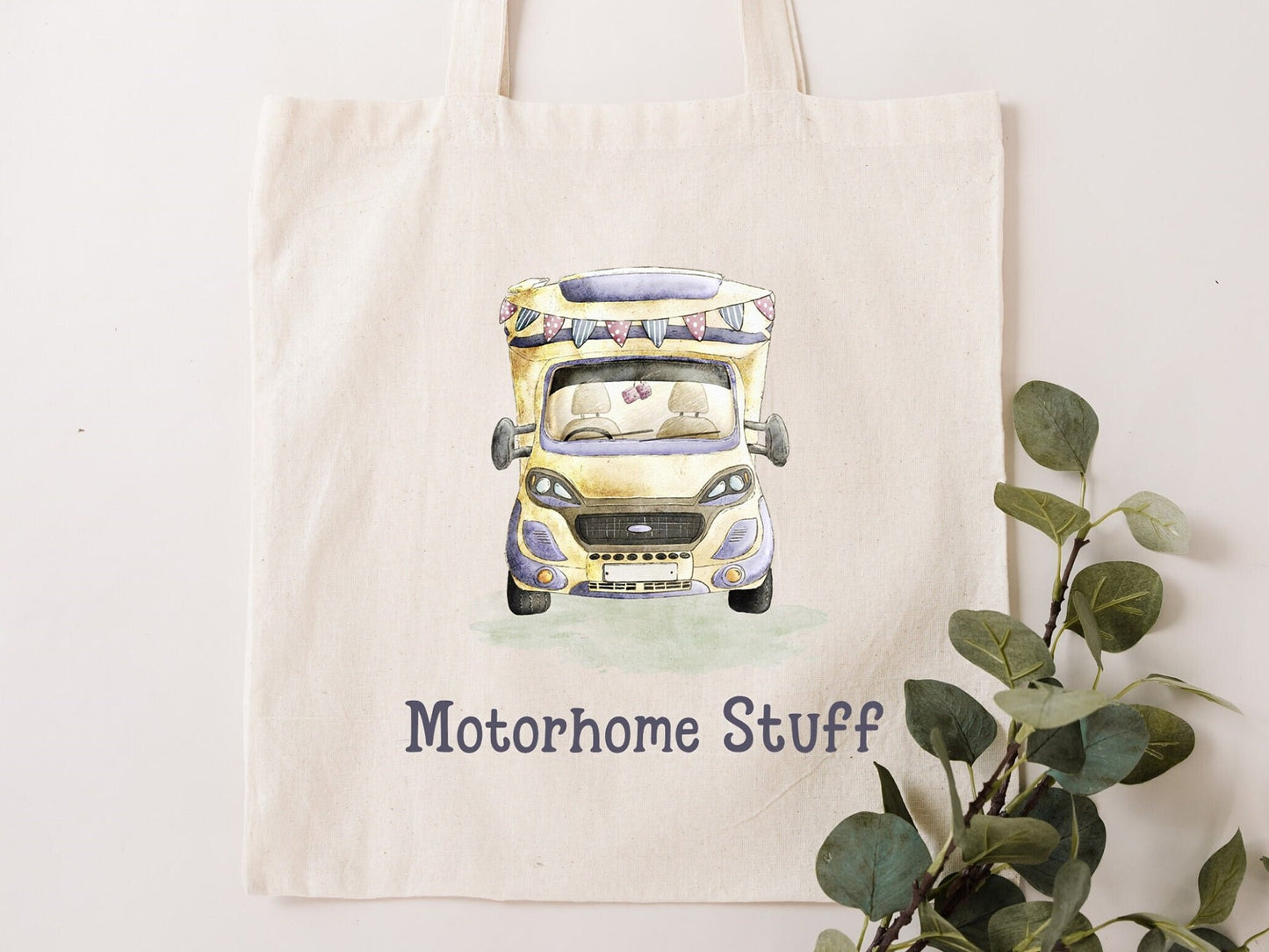 Motorhome Campervan Caravan Camping RV Shopping Tote bag Canvas eco friendly reuseable gift Personalised Custom