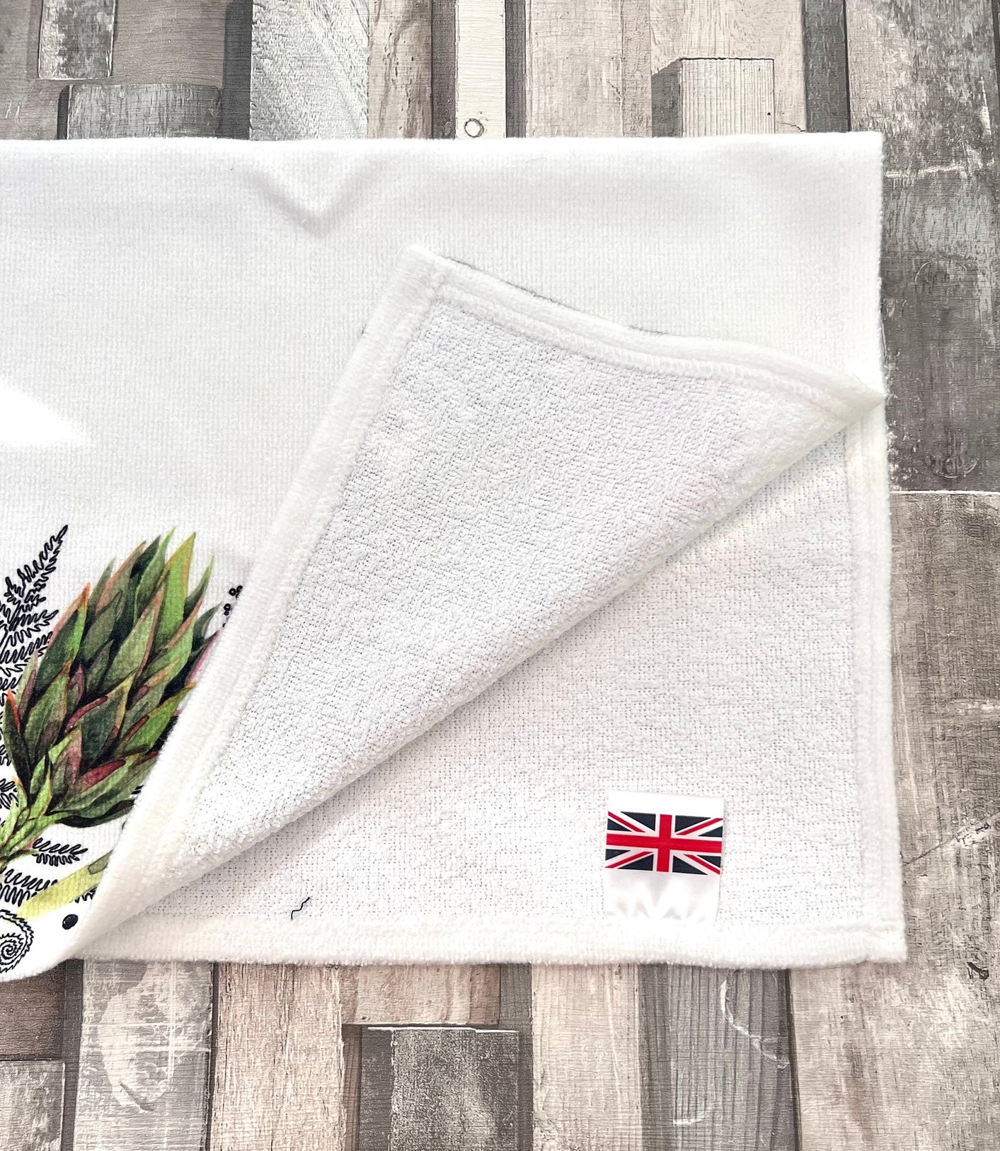 Kitchen Tea bar hand towel Protea South African flowers vintage floral housewarming bridal shower gift