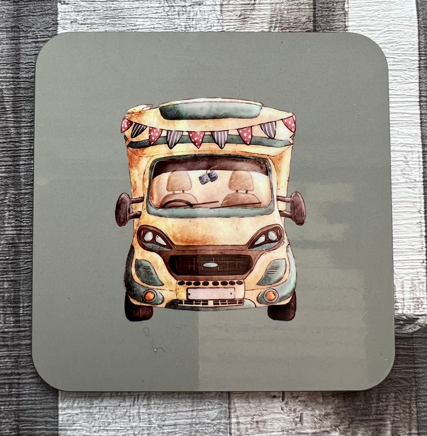 Motorhome Camping Car RV Campervan tablemat placemat place setting coaster gift for Father's Day Grandad Travel Roadtrip Vintage