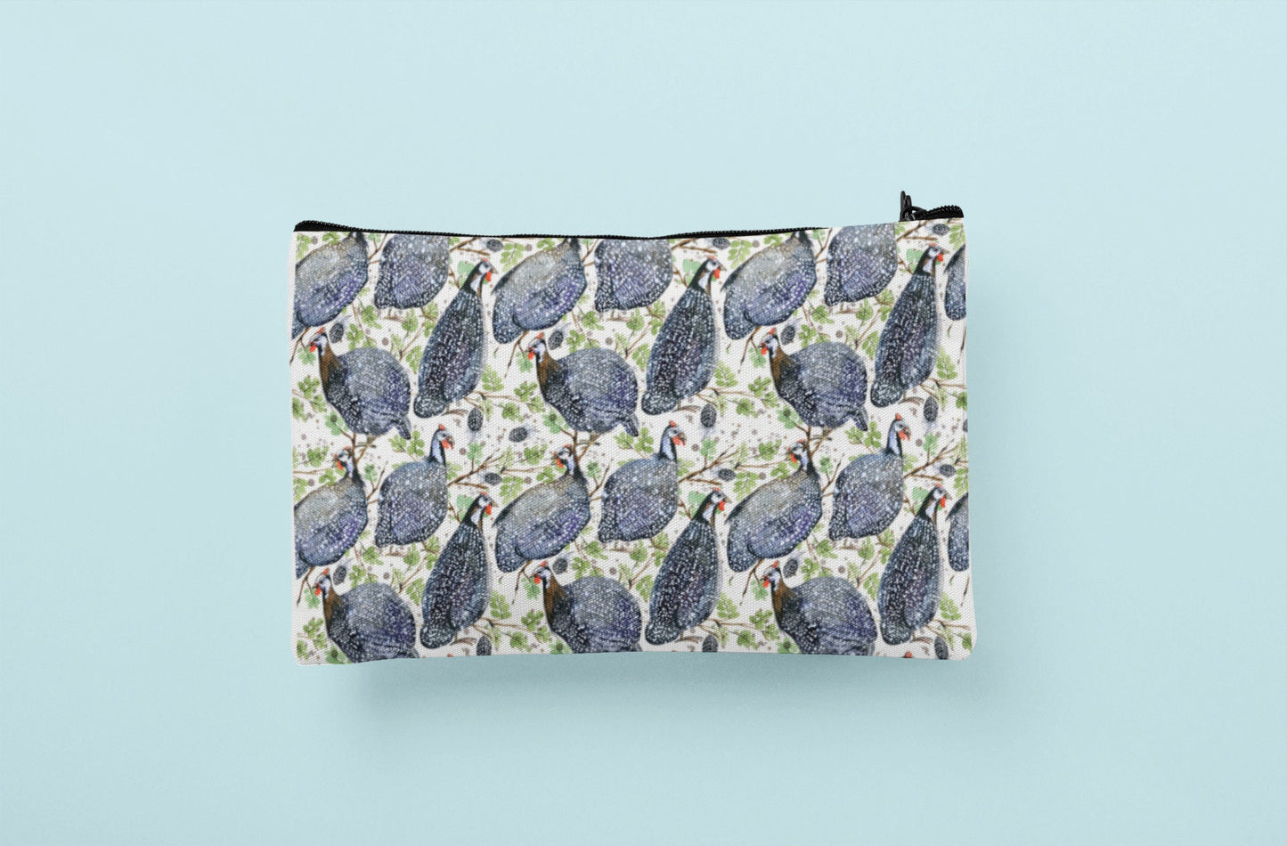 Guineafowl design zip purse make up bag pencil case bag