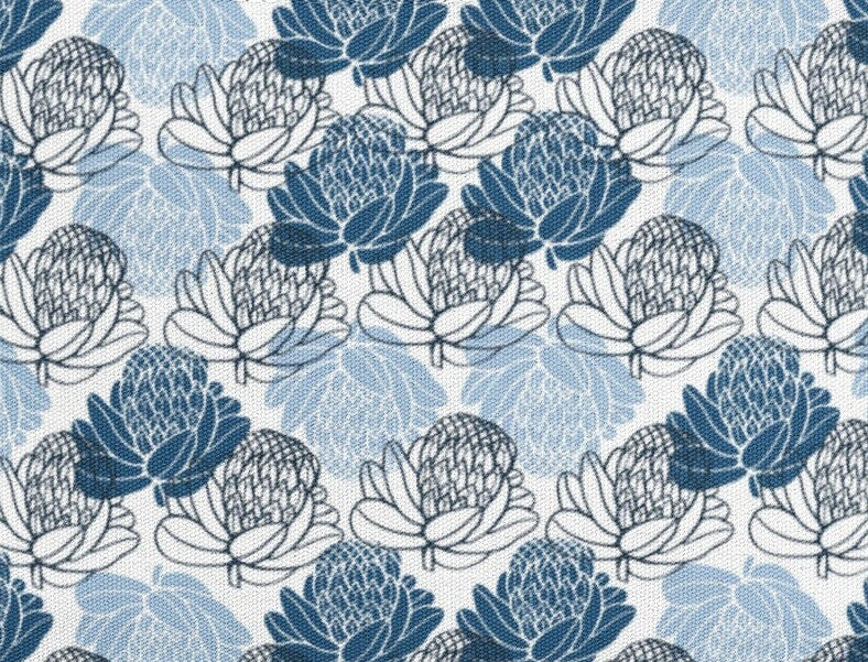 South African Protea design linen cosmetics or pencil case