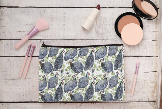 Guineafowl design zip purse make up bag pencil case bag