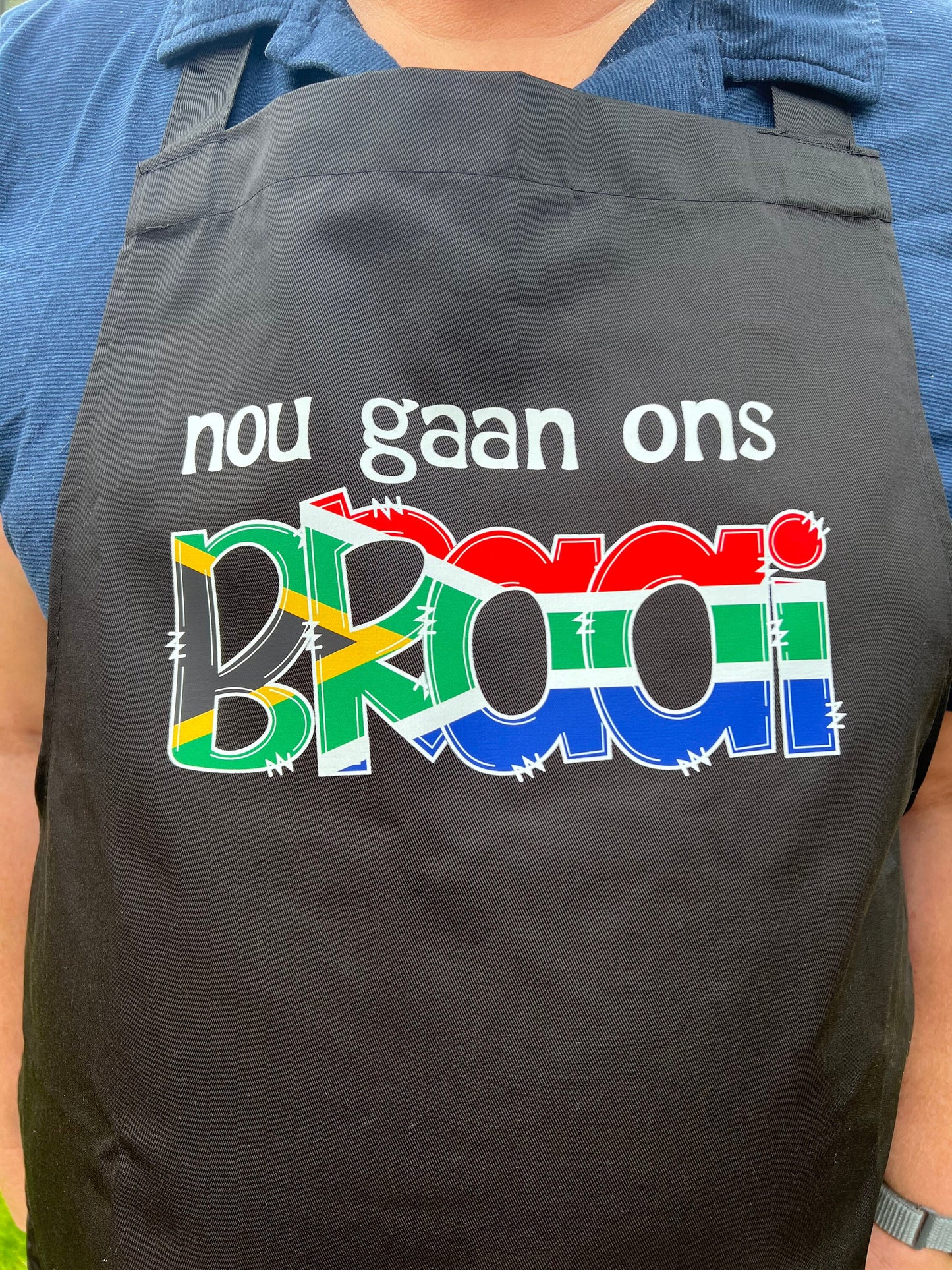 BBQ Braai barbeque Apron South African Gift for Him Father's Day Dad Birthday Afikaans slang Nou gaan ons braai outdoor cooking