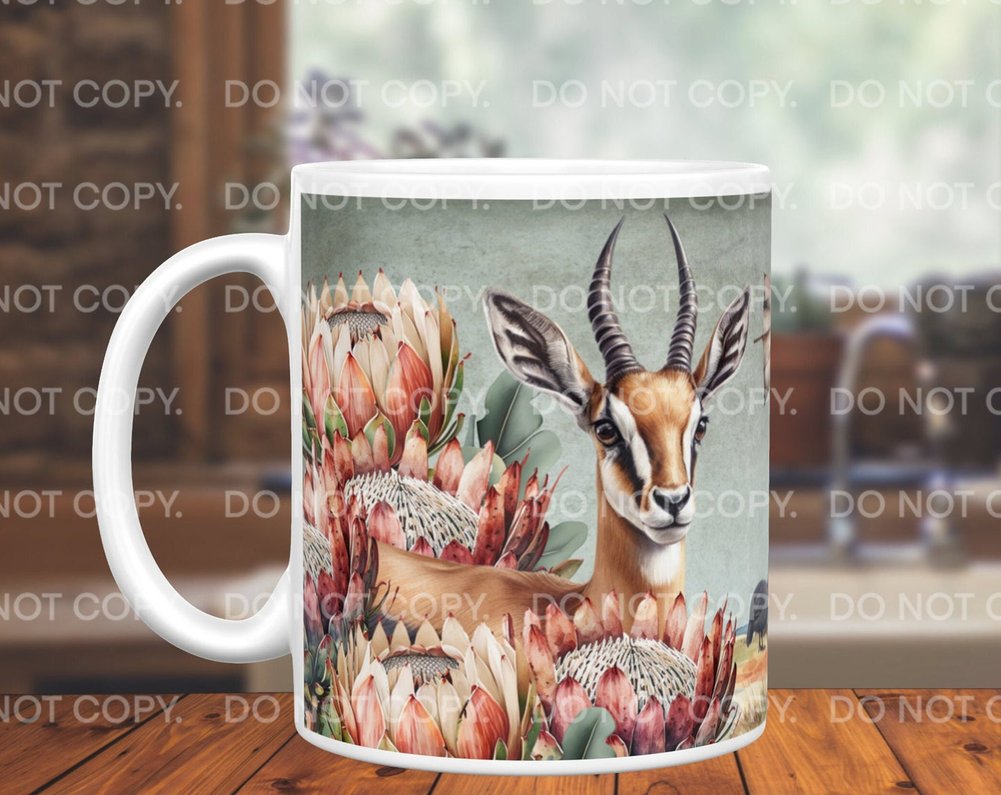Springbok Meerkats Protea Guinea Fowl Windmill Windpomp South Africa 11oz mug Karoo Platteland Afrikaans gift