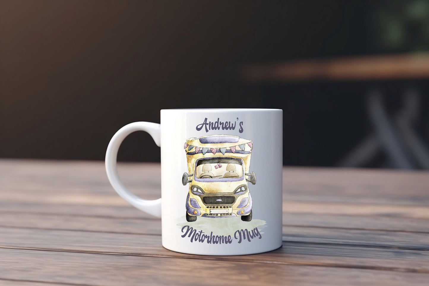 Motorhome Mug Personalised Caravan Campervan RV  Gift Day Mother's Father's Day Traveller Road Trip Camping Grandad Grandmother Custom Name