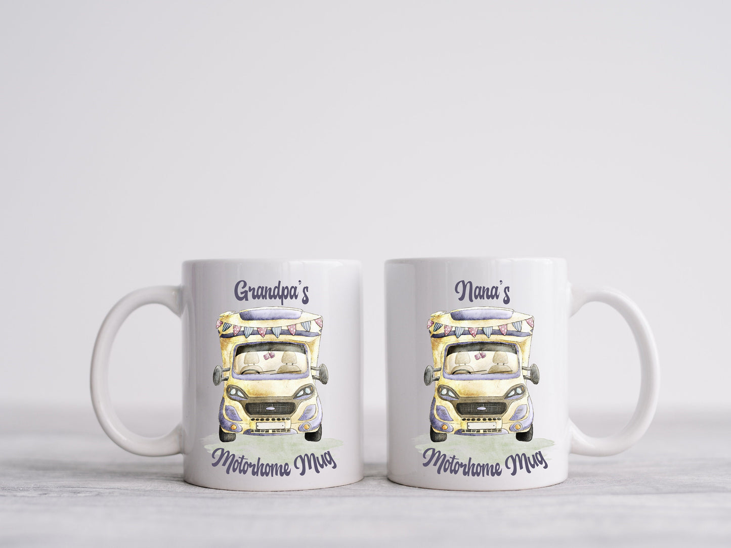 Motorhome Mug Personalised Caravan Campervan RV  Gift Day Mother's Father's Day Traveller Road Trip Camping Grandad Grandmother Custom Name