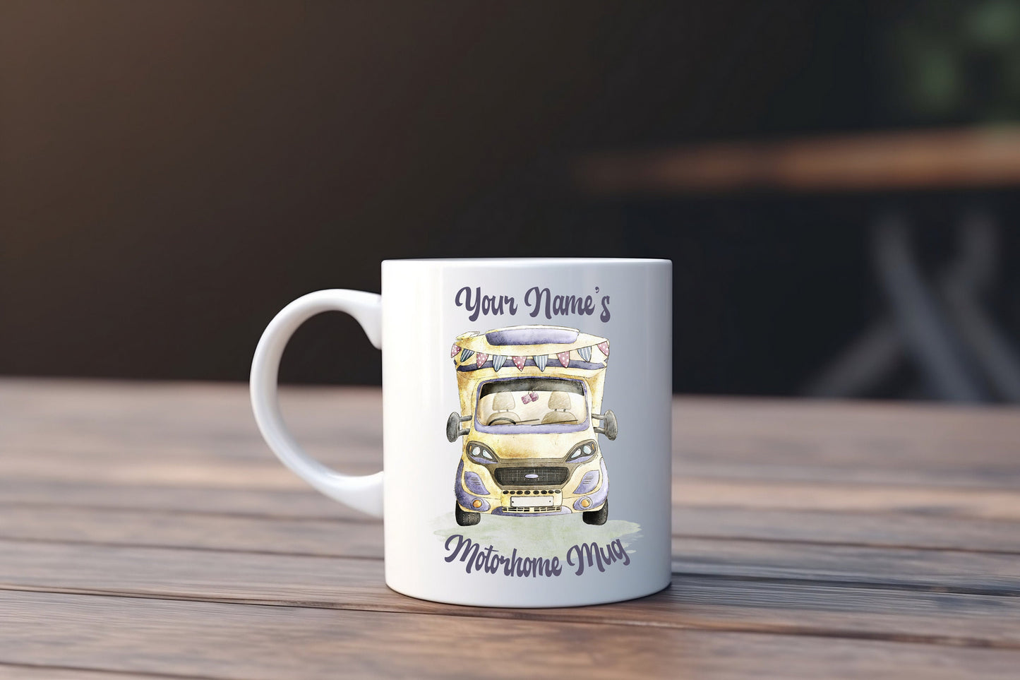 Motorhome Mug Personalised Caravan Campervan RV  Gift Day Mother's Father's Day Traveller Road Trip Camping Grandad Grandmother Custom Name